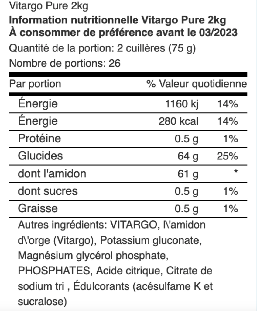 Vitargo - OFYZ Nutrition